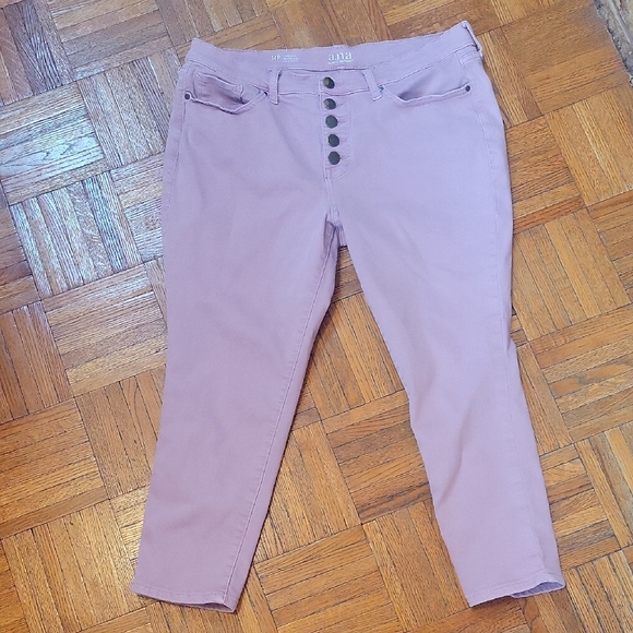 A.N.A. A New Approach Denim - A.N.A. Women's High Rise Ankle Skinny Muted Lavender Jeans Size 14P